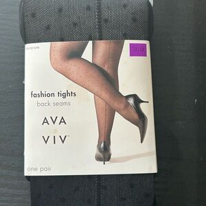 Ava & Viv fashion tights black seem 3/4x